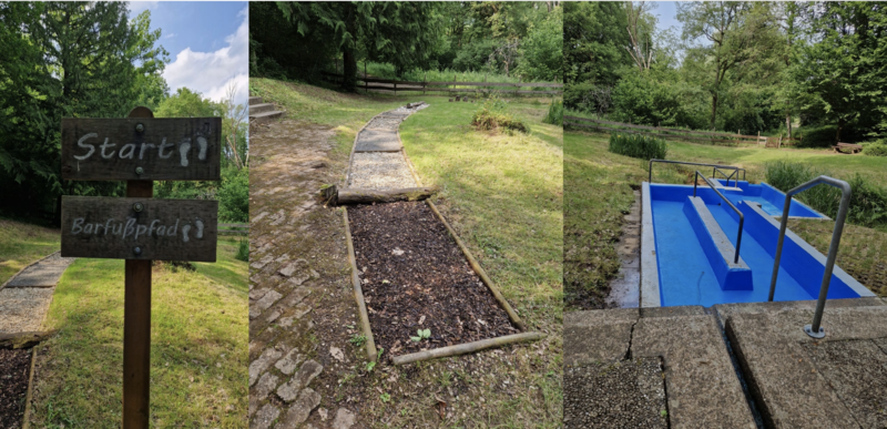 Barfußpfad am Tretbecken Alf