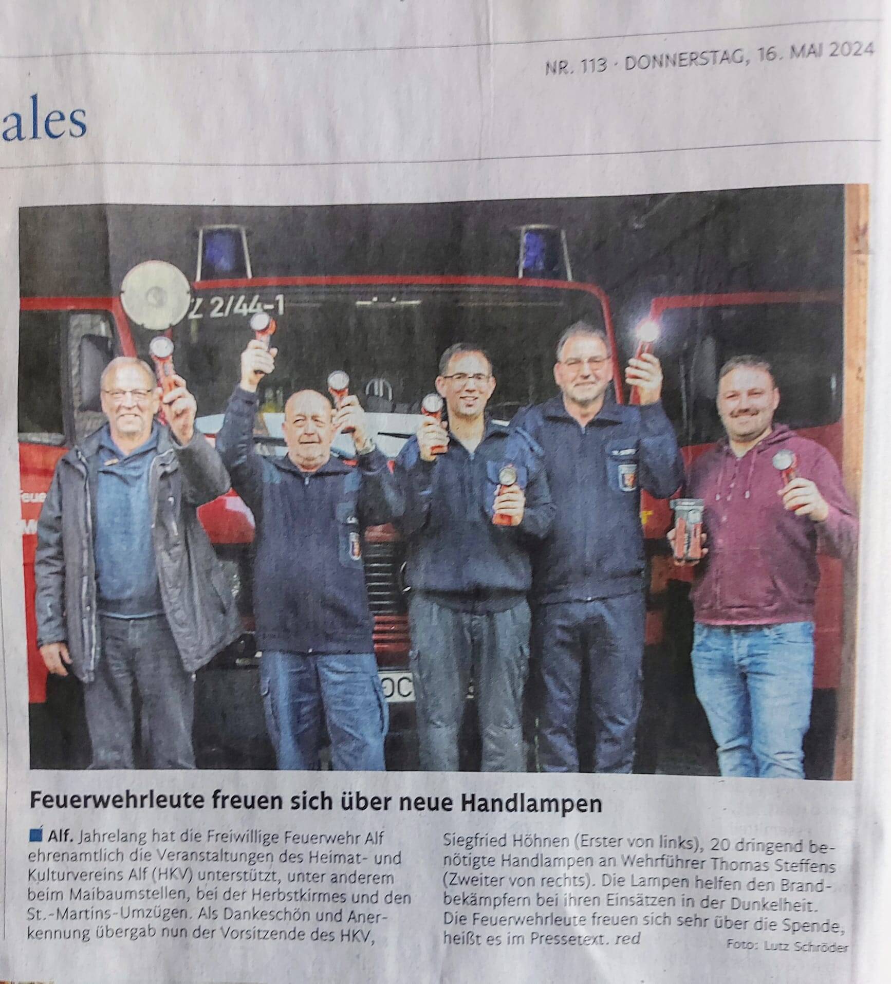 Bericht aus der Rheinzeitung