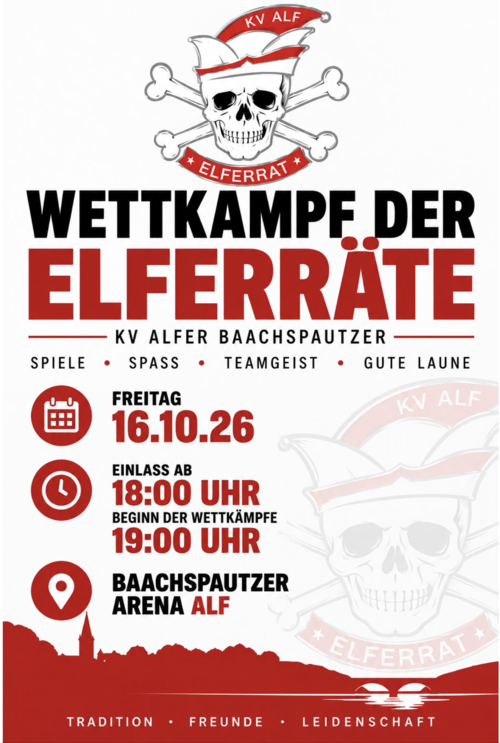 Wettkampf der Elferräte in Alf auf dem Baachspouzer Platz